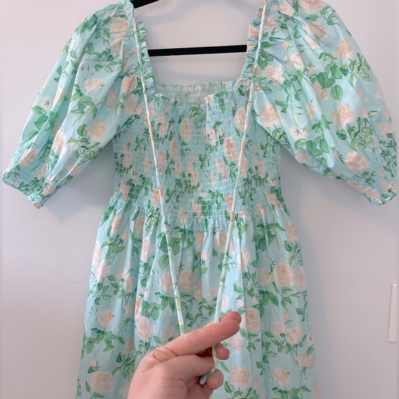 NWT Hill House Athena Nap Mini Dress in Blue w/Pink & Green Floral - Small - Picture 9 of 11